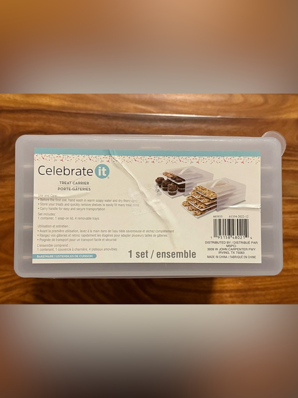 Celebrate It Clear Treat Carrier  - NWT
